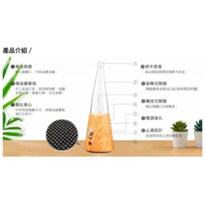 精油擴香儀 酒紅色花容